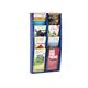 Wall Mounted Leaflet Dispenser - 8 x 1/3 A4 (DL) Pockets (Blue)