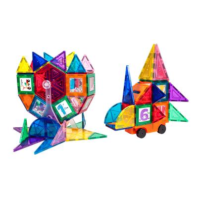 PicassoTiles Picasso Tiles 3D Magnetic Master Building Block Sets Multi-color Unisex Child 120 Piece