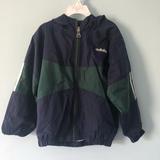 Adidas Jackets & Coats | Adidas Boys Hooded Windbreaker Jacket Small | Color: Blue/Green | Size: Sb