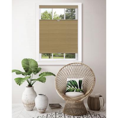 Wide Width Top Down-Bottom Up Cordless Honeycomb Cellular Shade by Achim Home Décor in Wheat (Size 39
