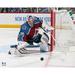 Pavel Francouz Colorado Avalanche Unsigned Burgundy Jersey Save Photograph