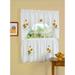 Wide Width Sunshine Embellished Tier and Swag Window Curtain Set by Achim Home Décor in Yellow (Size 58" W 36" L)