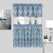 Wide Width Avery Window Curtain Tier Pair and Valance Set by Achim Home Décor in Ice Blue (Size 58" W 24" L)