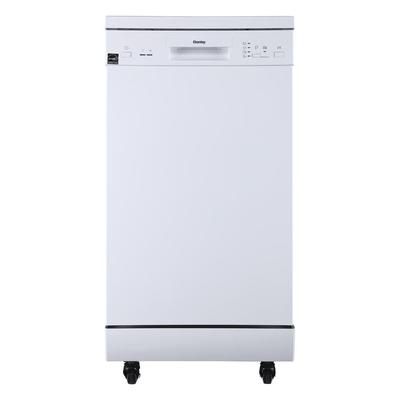 Danby 18 in. Wide Portable Dishwasher in White with 8-Place Settings Capacity