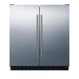 Summit Appliance 30 in. 5.4 cu. ft. Built-In Side by Side Refrigerator in Stainless Steel, Counter D screenshot. Refrigerators directory of Appliances.