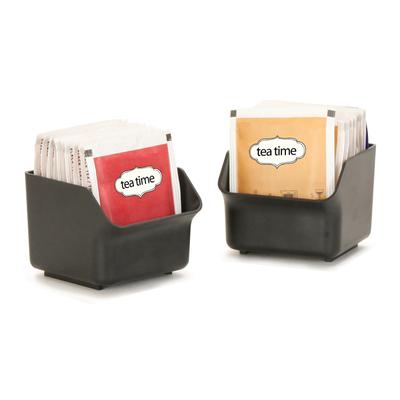 Mind Reader 9 Removable Drawers Tea Bag holder and Condiment Organizer, Black Black TBORG-BLK