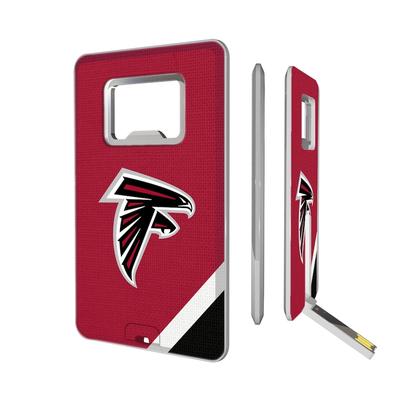Atlanta Falcons Diagonal Stripe Credit Card USB Drive & Bottle Opener