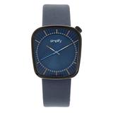 Simplify The 6800 Leather-Band Watch (Blue/Blue) screenshot. Watches directory of Jewelry.