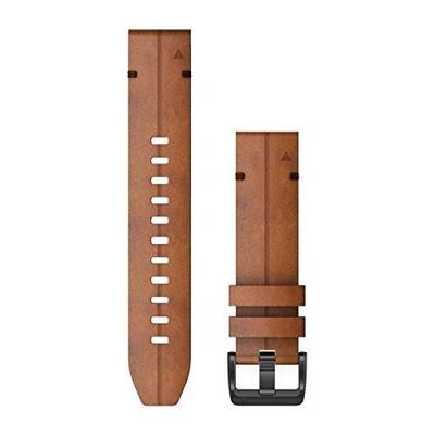 Garmin Quickfit 22 Watch Band, Chestnut Leather