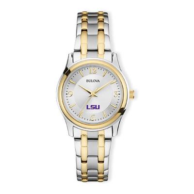 LSU Tigers Women's Classic Two-Tone Round Watch - Silver/Gold