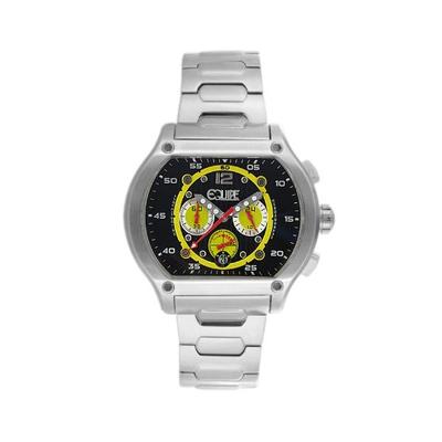 Equipe Dash Men's Bracelet Watch with Date, Silver/Yellow, Standard