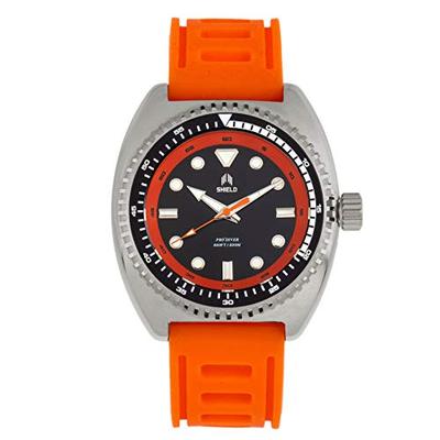 Shield Dreyer Quartz Orange Silicone Silver Men's Watch SLDSH107-3