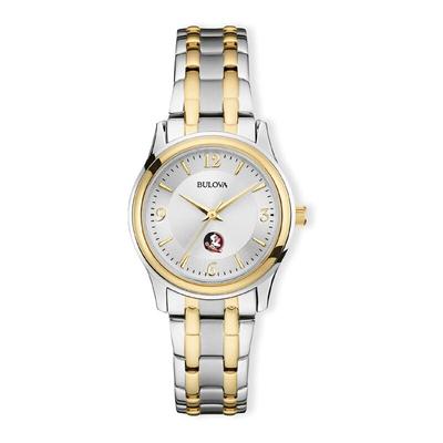 Florida State Seminoles Women's Classic Two-Tone Round Watch - Silver/Gold