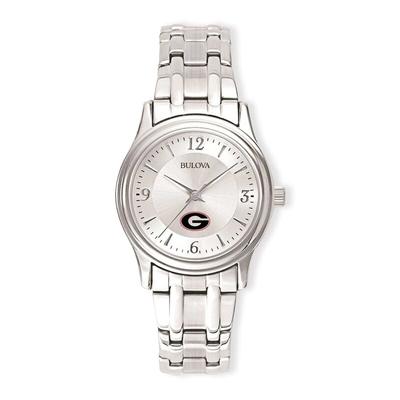 "Georgia Bulldogs Women's Silver Stainless Steel Quartz Watch"