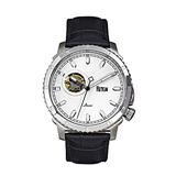 Reign Bauer Automatic Black Genuine Leather Silver Men's Watch REIRN6001 screenshot. Watches directory of Jewelry.