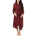 Leveret Women's Sleep Robes - Black & Red Plaid Flannel Robe - Women screenshot. Pajamas directory of Lingerie.