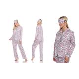 Women's White Mark Three-Piece Pajama Set - S to 4XL! (M) 6-8 Grey Cheetah screenshot. Pajamas directory of Lingerie.