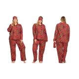 Women's White Mark Three-Piece Pajama Set - S to 4XL! Red Leopard (2XL) 14-16 screenshot. Pajamas directory of Lingerie.