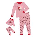 Leveret Girls' Sleep Bottoms - Pink Christmas Pajama Set & Doll Outfit - Toddler & Girls screenshot. Pajamas directory of Lingerie.