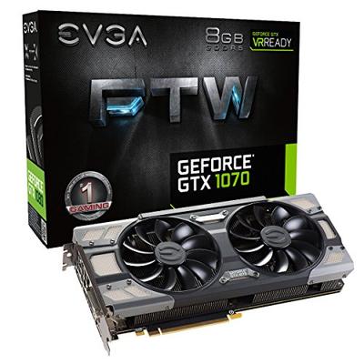 EVGA GeForce GTX 1070 FTW GAMING ACX 3.0, 8GB GDDR5, RGB LED, 10CM FAN, 10 Power Phases, Double BIOS