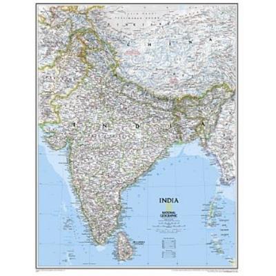 National Geographic Maps India Classic Wall Map Map Type: Laminated (23" x 30")