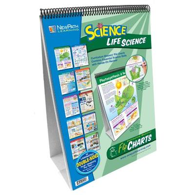 NewPath Learning 10 Piece Mastering Middle School Life Science Curriculum Mastery Flip Chart Set, Gr