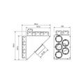 Plénum d'insufflation à 10 piquages pour réseau de VMC double-flux AKOR HR S&P (UNELVENT) 860013