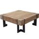 HHG - Table basse de salon 887, table d'appoint , jardinière, bois massif de sapin rustique 60x60cm