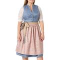 Stockerpoint Damen Dirndl Melinda Kleid für besondere Anlässe, blau-Taupe, 32