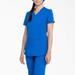 Dickies Women's Balance V-Neck Scrub Top With Zip Pocket - Royal Blue Size L (L10593)