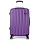 Kono 20 Zoll Handgepäck Leichte ABS Koffer Trolley 4 Räder Spinner Gepäck M (Violett)