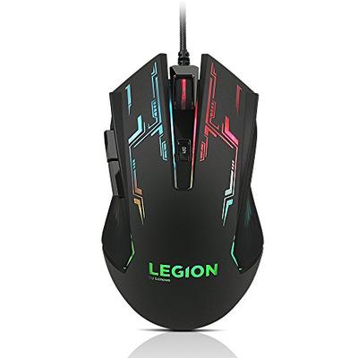 Lenovo Legion M200 RGB Gaming Mouse,5-button design,up to 2400 DPI with 4 levels DPI switch,7-color
