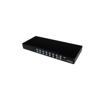 Startech SV1631DUSBU 16 Port 1U Rackmount USB KVM Switch with OSD Black Ethernet Hubs & Switches