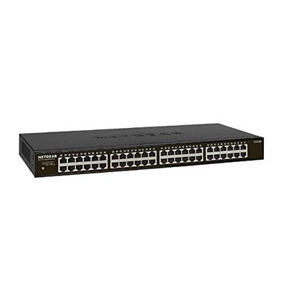 NETGEAR 48-Port Gigabit Ethernet Unmanaged Switch (GS348) - Desktop/Rackmount, Fanless Housing for Q