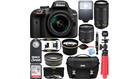 Nikon D3400 DSLR Camera w/ AF-P DX 18-55mm & 70-300mm Zoom Lens 32GB Accessory Bundle