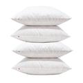 Lancashire Textiles Duck Feather Cushion Pads Generously Filled with Ethically Sourced Feathers Encased in Pure Cotton Cambric Cover - Pack of 4-24" x 24" (60cm x 60cm)