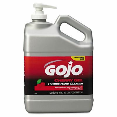 Gojo 128fl Oz Gel Style Heavy Duty Hand Cleaner Cherry Fragrance Pumice Scrubber