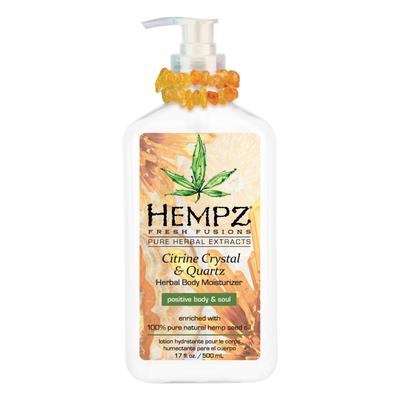 HEMPZ HERBAL CITRINE CRYSTAL & QUARTZ MOISTURIZER 17OZ HEMPZ U-PICK 1-3 BOTTLES