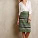 Anthropologie Skirts | Anthropologie Leifsdottir Skirt Jade Green Striped | Color: Green | Size: 6p