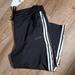Adidas Pants & Jumpsuits | Adidas 3 Stripe Track Pants Cropped Nwt | Color: Black/White | Size: Xl