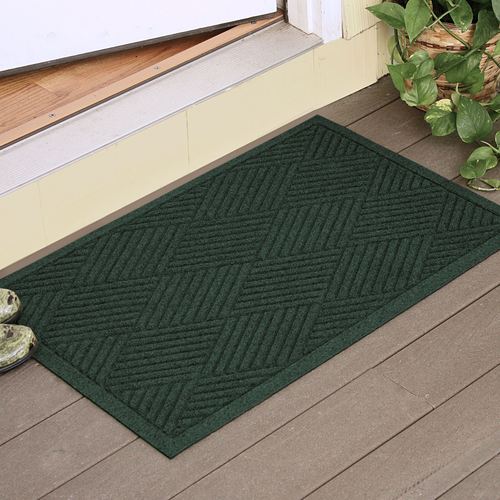Diamonds Doormat 35 x 23, 35 x 23, Dark Green