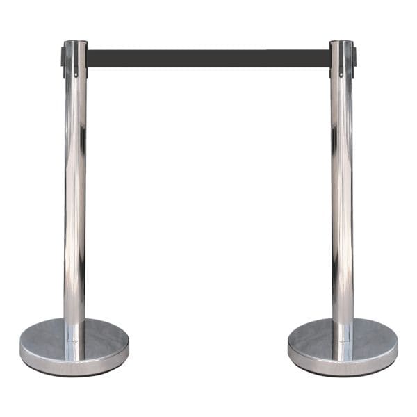 Viso 2 Absperrpfosten, mit schwarzem Gurt Image