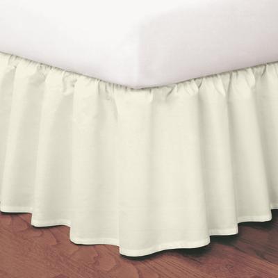 Magic Ruffle Bedskirt by BrylaneHome in White (Size QUEEN)