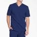 Dickies Men's Balance V-Neck Scrub Top With Patch Pockets - Navy Blue Size XS (L10592)