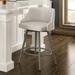 Wrought Studio™ Pruitt Swivel Counter & Bar Stool Upholstered/Metal in Gray | 37 H x 21.5 W x 21.5 D in | Wayfair 41540-26WE/1B56BAF4