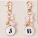 Anthropologie Accessories | Anthropologie “J” Bubble Initial Keychain | Color: Black/White | Size: Os