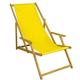 Erst-Holz Liegestuhl Gartenliege gelb Sonnenliege Strandliege Holz Deckchair Gartenmöbel Buche 10-302 N