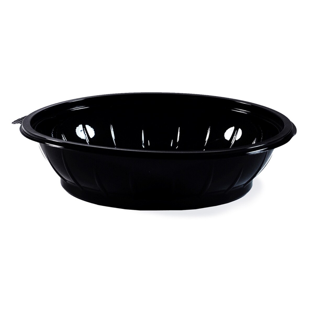 VEPATIM 250x Salatschalen rund O 23 x 5,1 cm schwarz 1000 ml (PET) Image