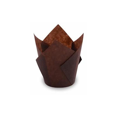 VEPATIM 500x Muffin-Tulip-Wraps O 50 x 85 mm dunkelbraun 160x160 mm Image