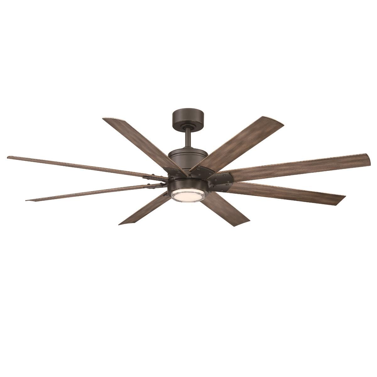 Modern Forms Renegade Outdoor Rated 52 Inch Ceiling Fan with Light Kit - FR-W2001-52L-OB/BW